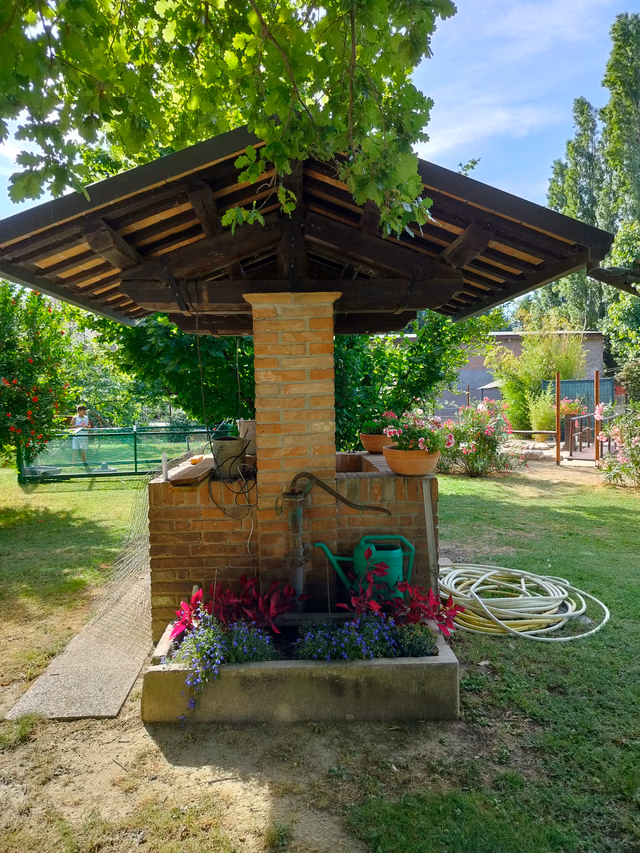 La veranda coperta de La Casa di Pilar
